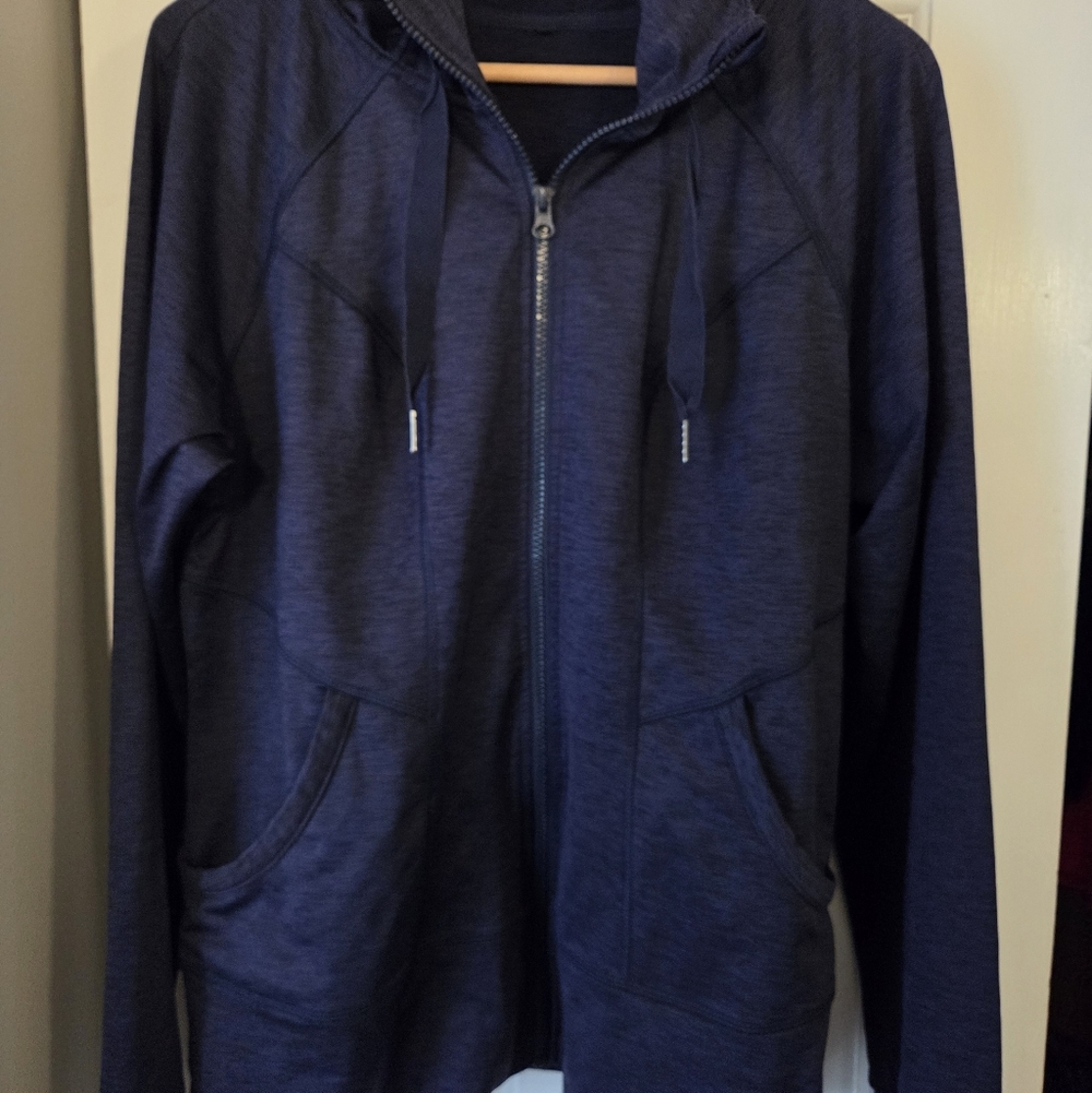 Womens Zip-Up Hoodie Sweater - Navy